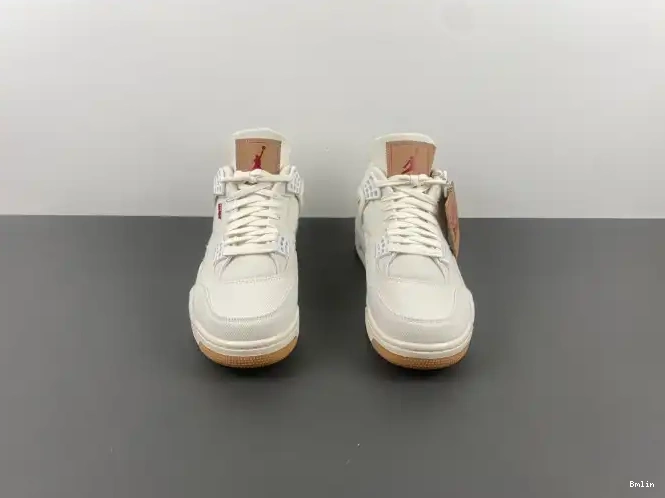 Bmlin Shoes Air Jordan 'White' 4 AO2571-100 x Levi's 0510